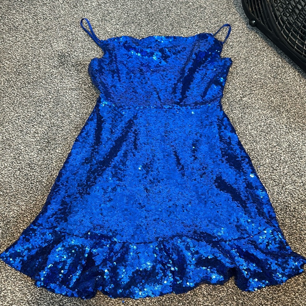 Blue Sequin Dress
